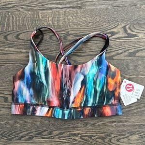 NWT Lululemon Energy Bra Chroma Fusion Multi Sz 8